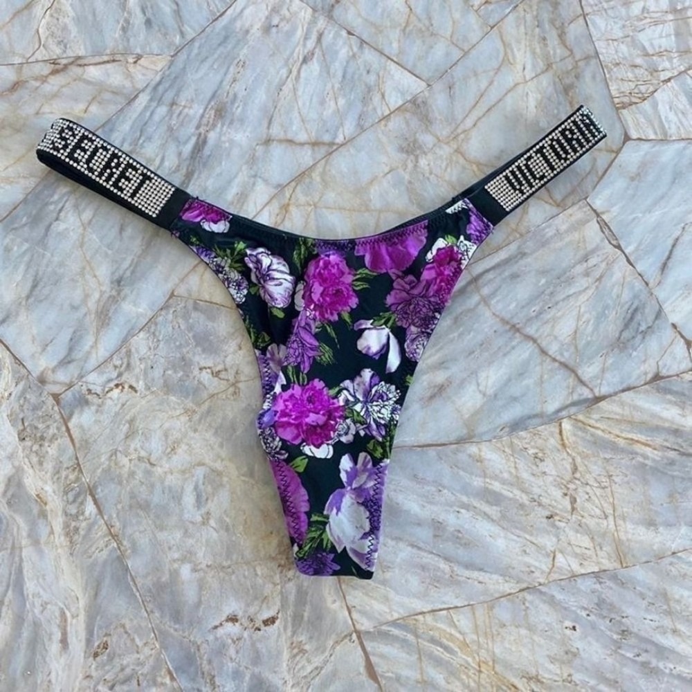 NWT Victoria's secret VERY SEXY Bombshell Shine Strap Thong Panties panty